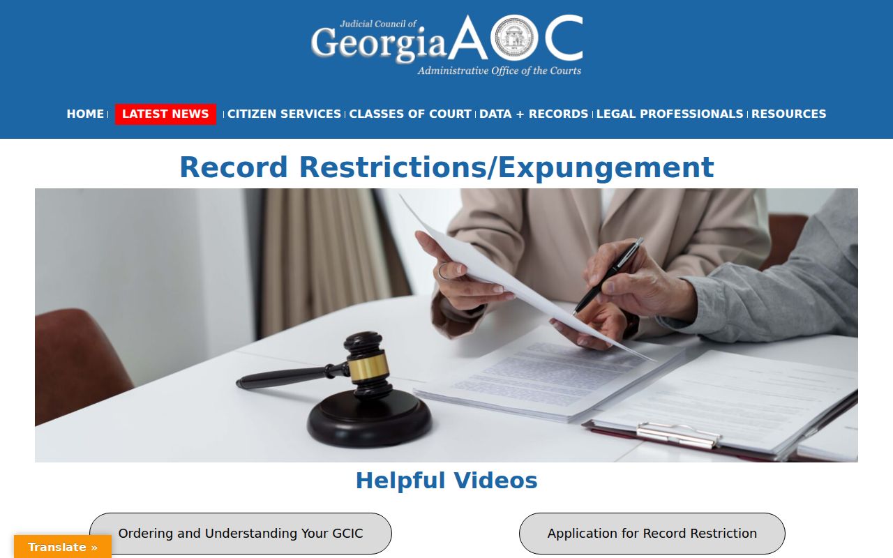Barrow County court records Georgia restriction guidance