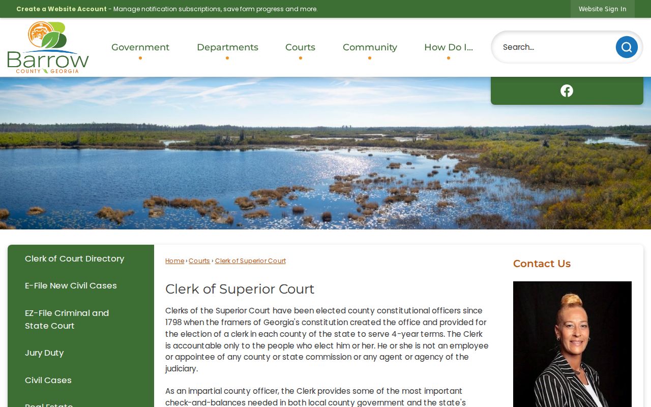 Barrow County Clerk of Superior Court office information