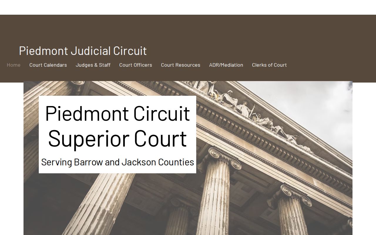 Piedmont Judicial Circuit information for Barrow County court dockets